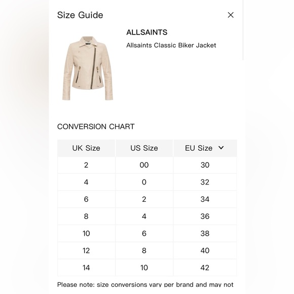 All Saints Dalby Leather Biker Jacket - Picture 14 of 14